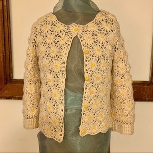 crochet daisy cardigan